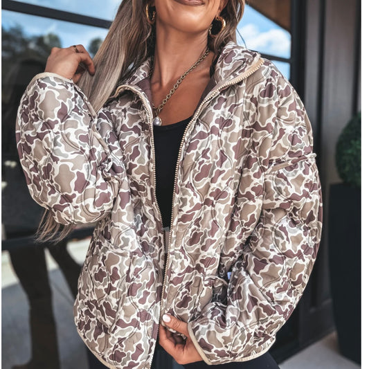 BIRDIE PREORDER 2ND CUT Cozy Cloud Jacket in Duck Camo