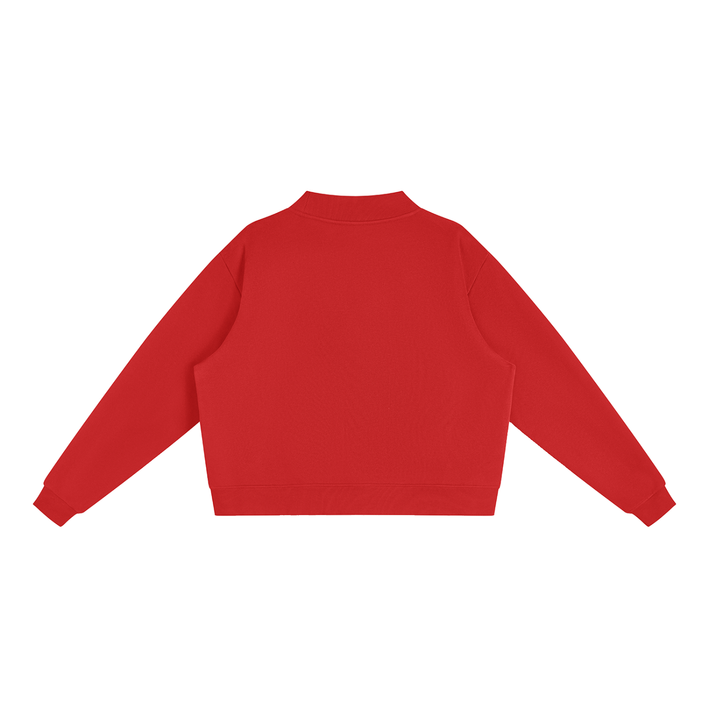 Howdy Zebra fleece Mock-Neck Crew Sweatshirt