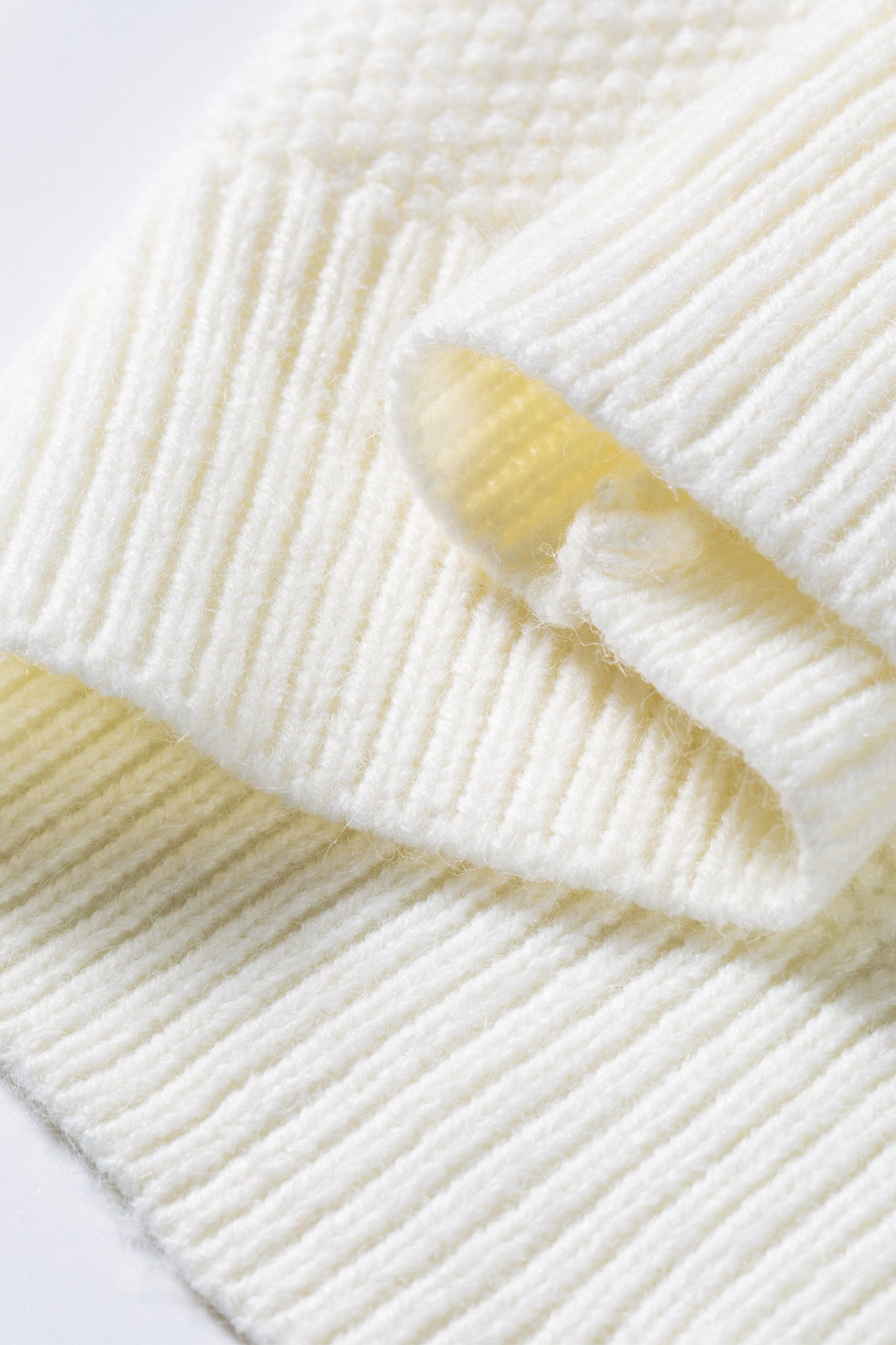 White V Neck Drop Shoulder Button Up Slogan Knit Cardigan