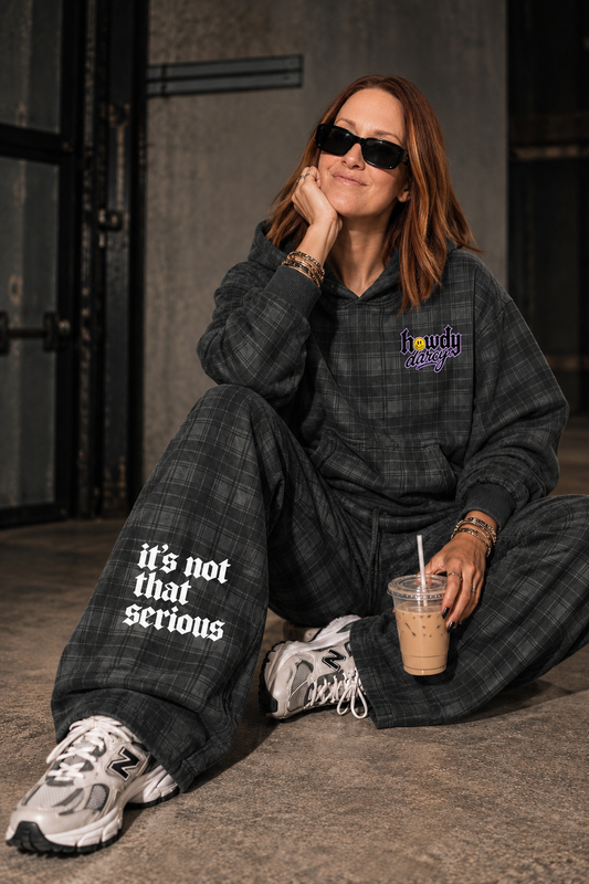 Burn it down and build it better Plaid Straight Leg Pants