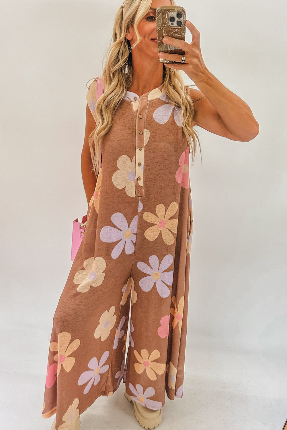 Desert Bloom Floral Wide-Leg Jumpsuit