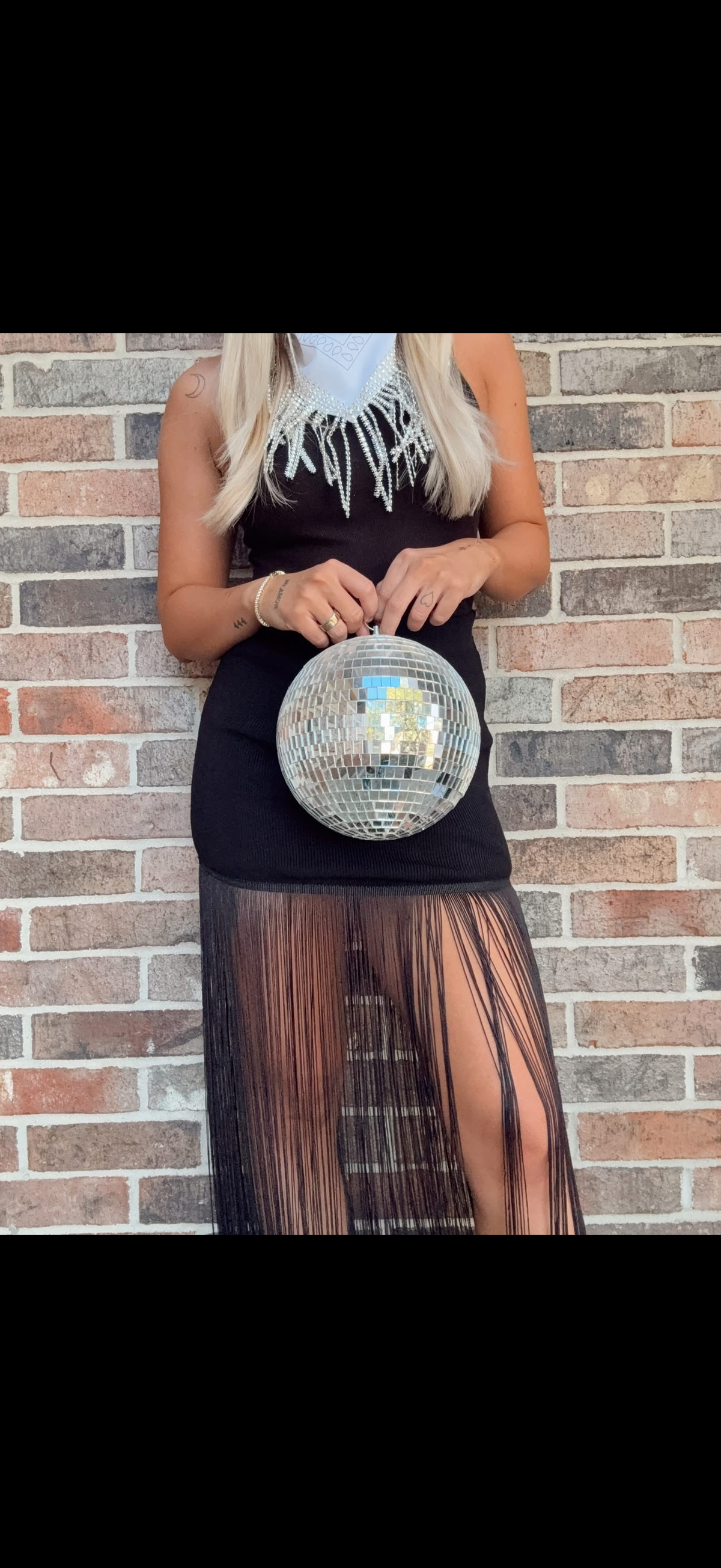 Black Fringe Skirt