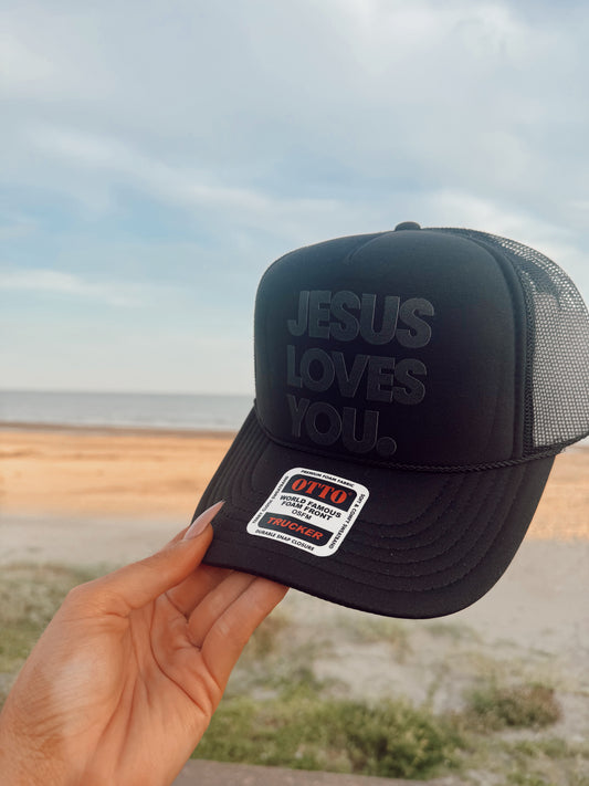 Jesus loves you black hat