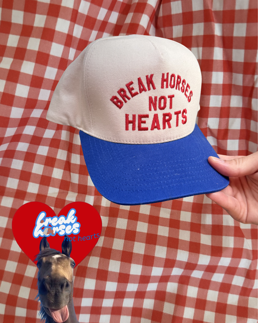 Break horses not hearts trucker hat-ready to ship
