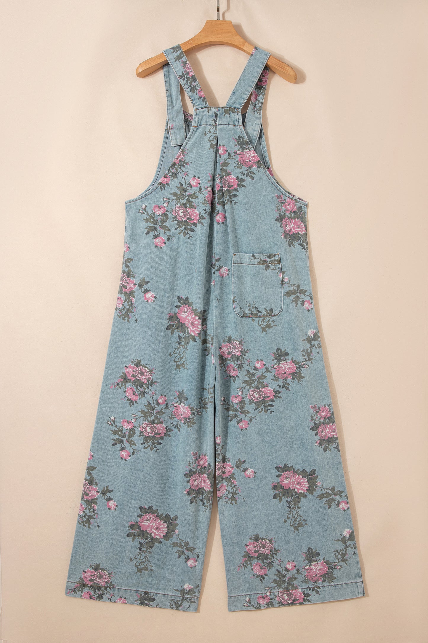 Beau Blue Floral overalls-pre order ship date 4-6