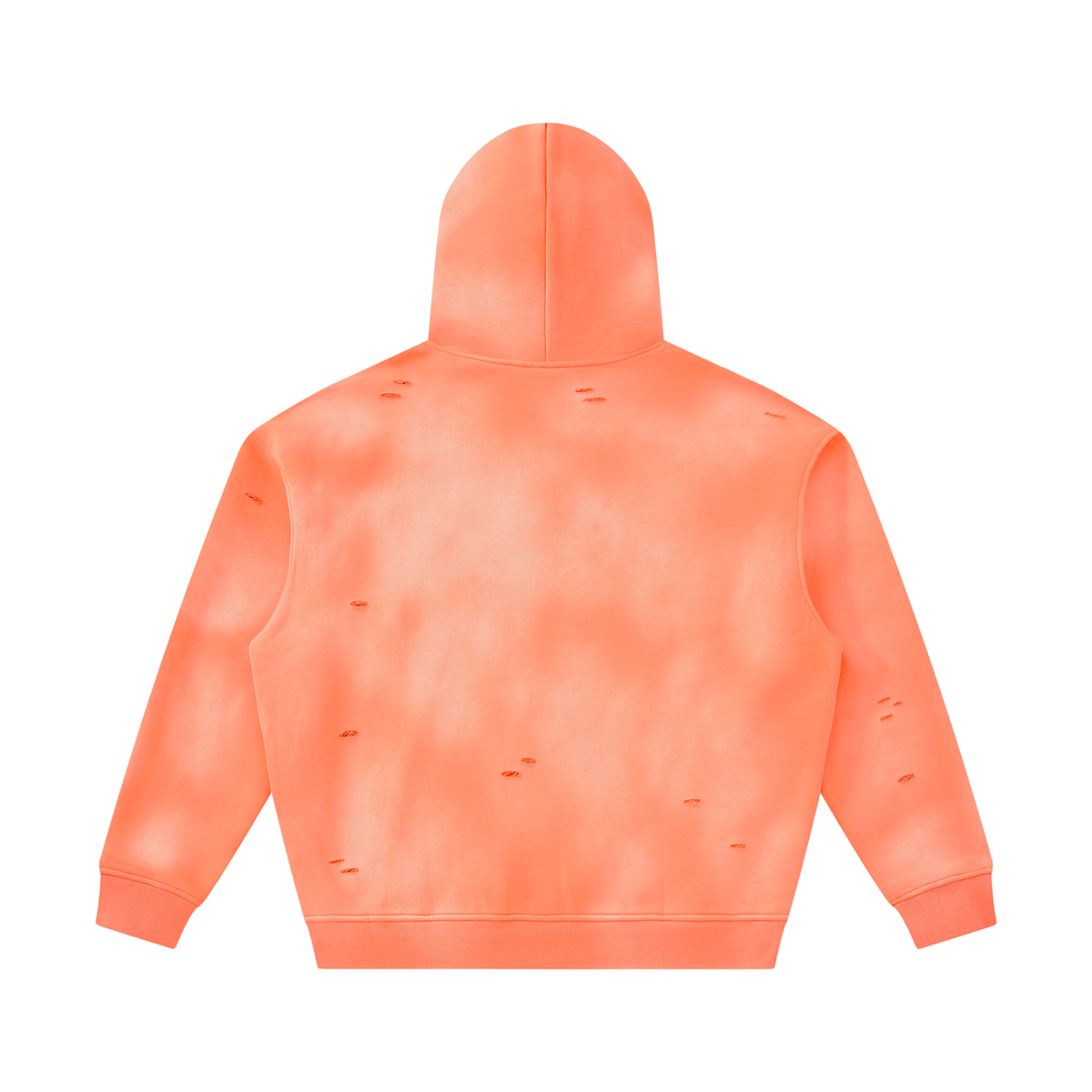 Unisex Sunfade Frayed Fleece Hoodie