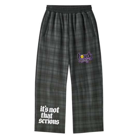 Unisex Plaid Straight Leg Pants