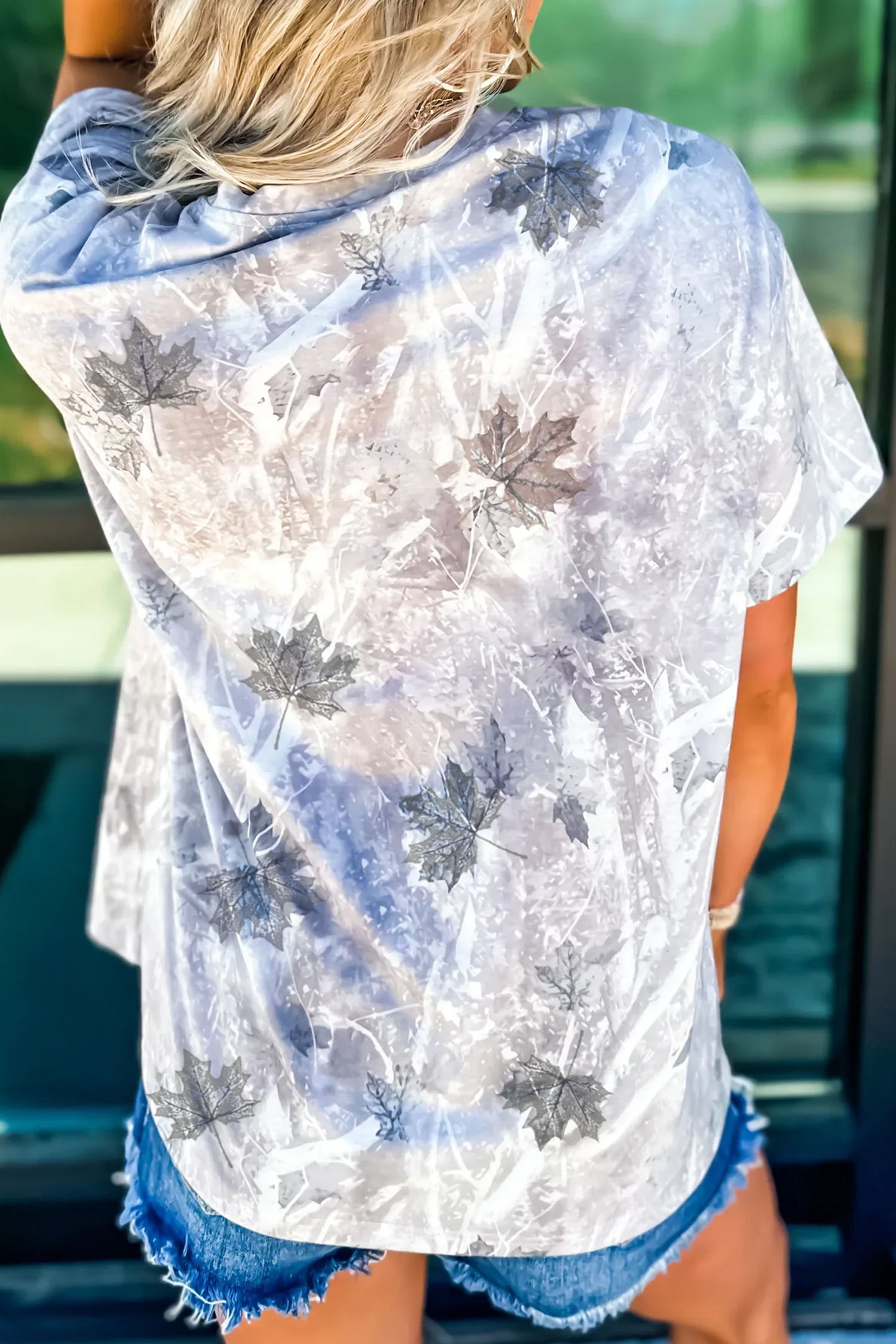 Gray Dark Camo Oversized Tee