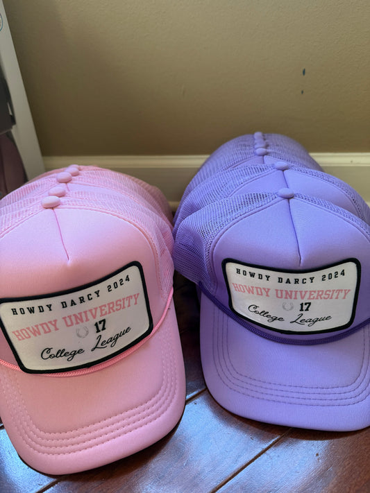 Howdy Darcy University Lavender hat