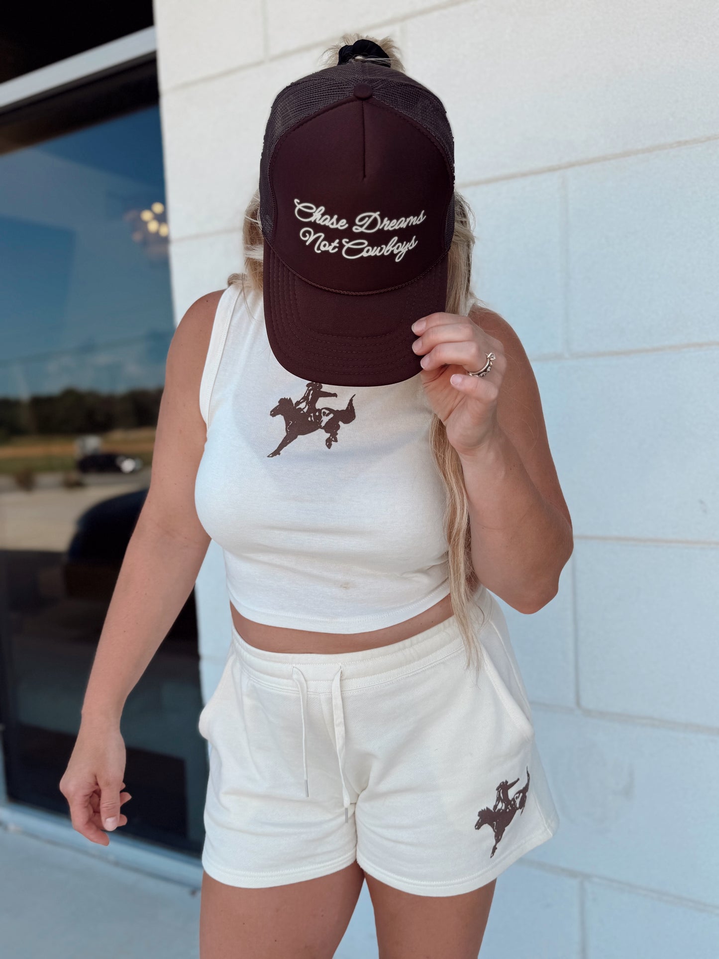 Chase Dreams Script Hat- Brown