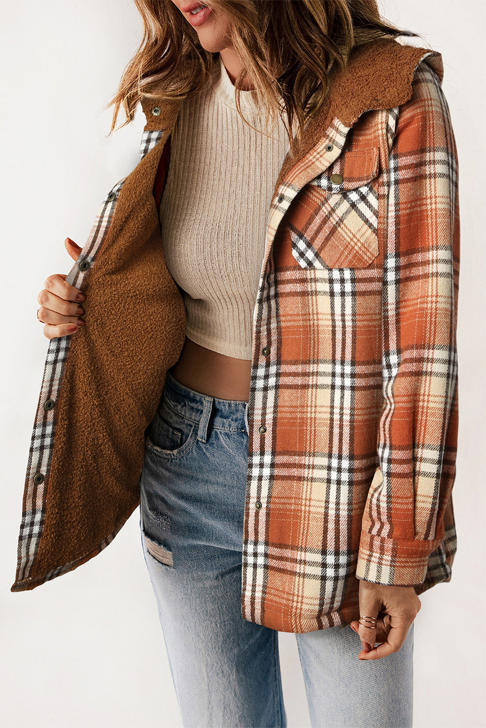 The Sadie Sherpa Lined Flannel Jacket