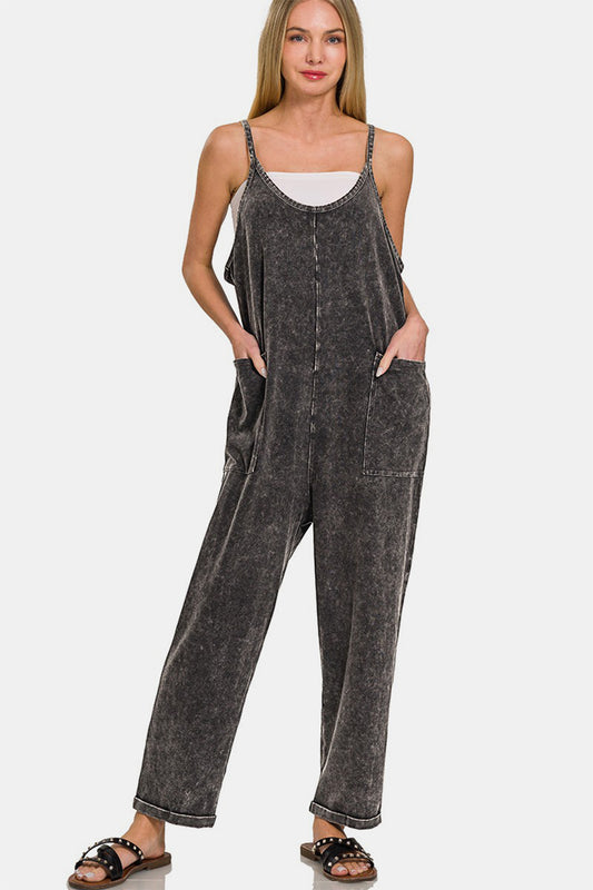 Sunkissed Washed Spaghetti Strap Overalls