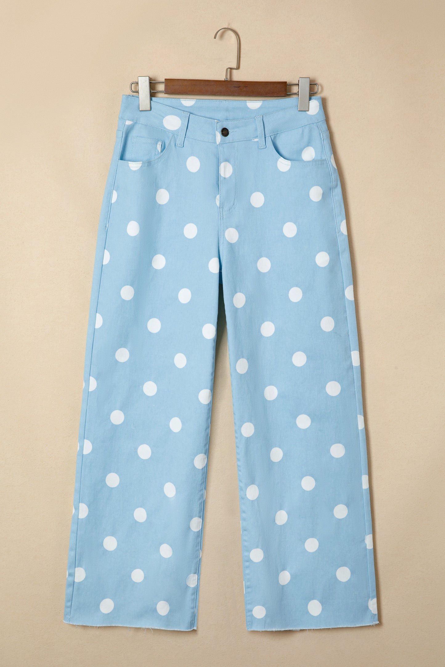 Blue or tan Polka dot bottoms