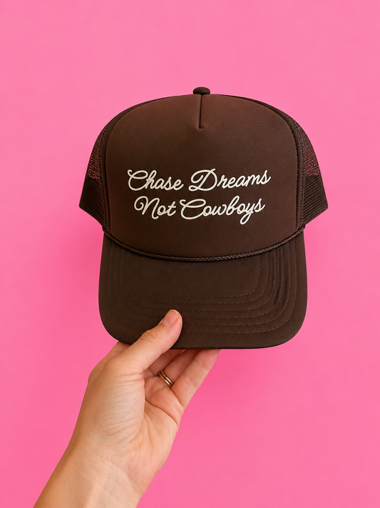 Chase Dreams Script Hat- Brown