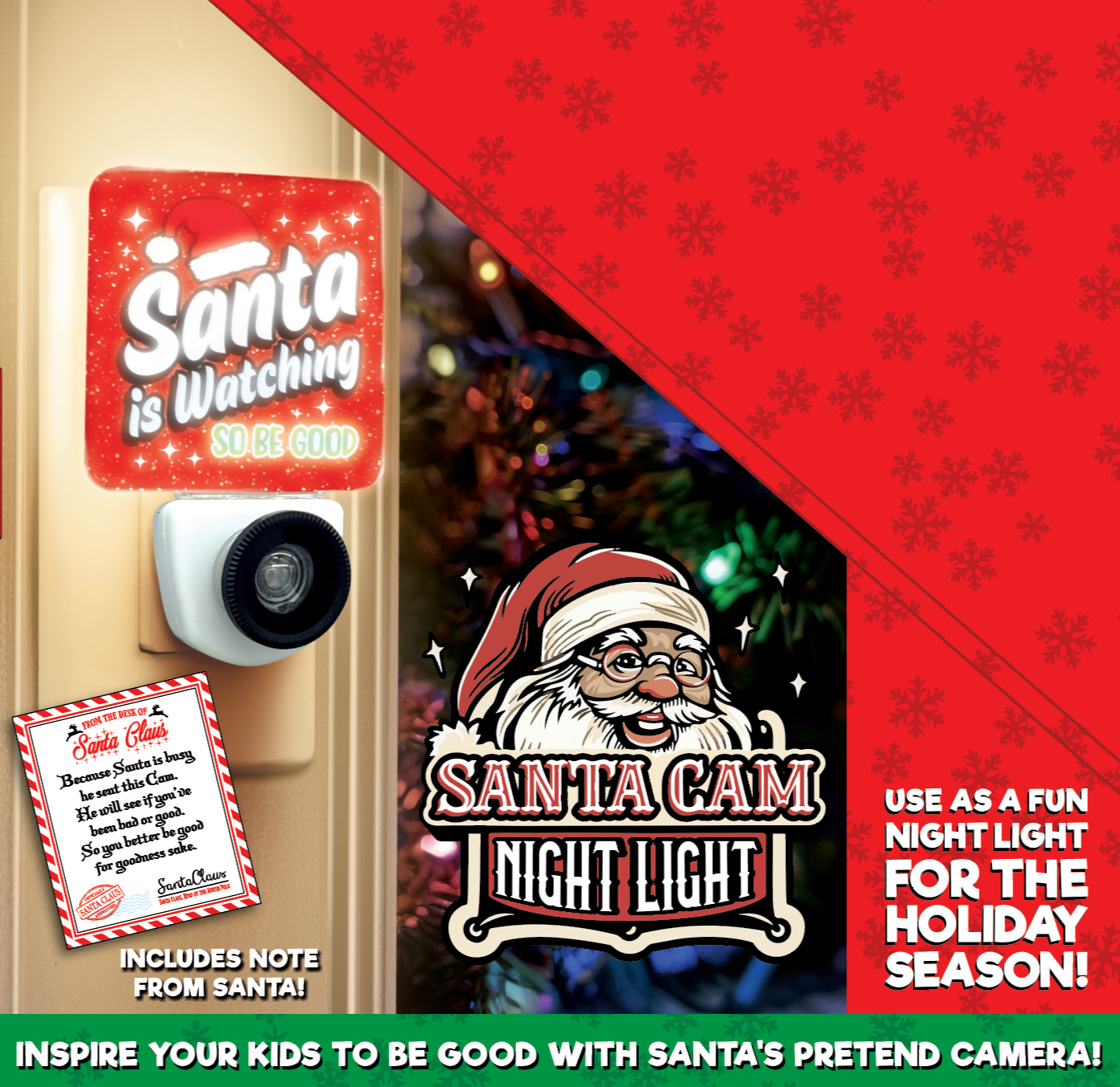 Christmas Santa Cam Night Light ready to ship