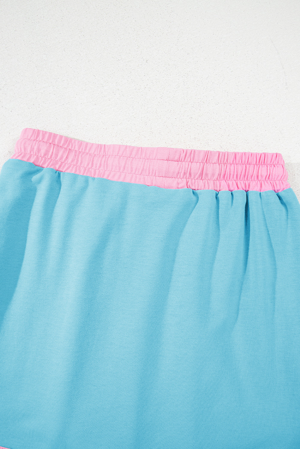 Black Colorblock Edge Drop Shoulder T Shirt and Skort 2Pcs Set