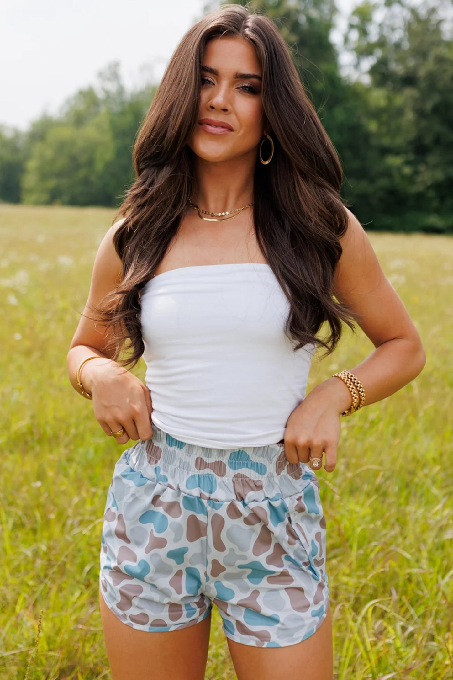 Camouflage Print Shorts-3 color options