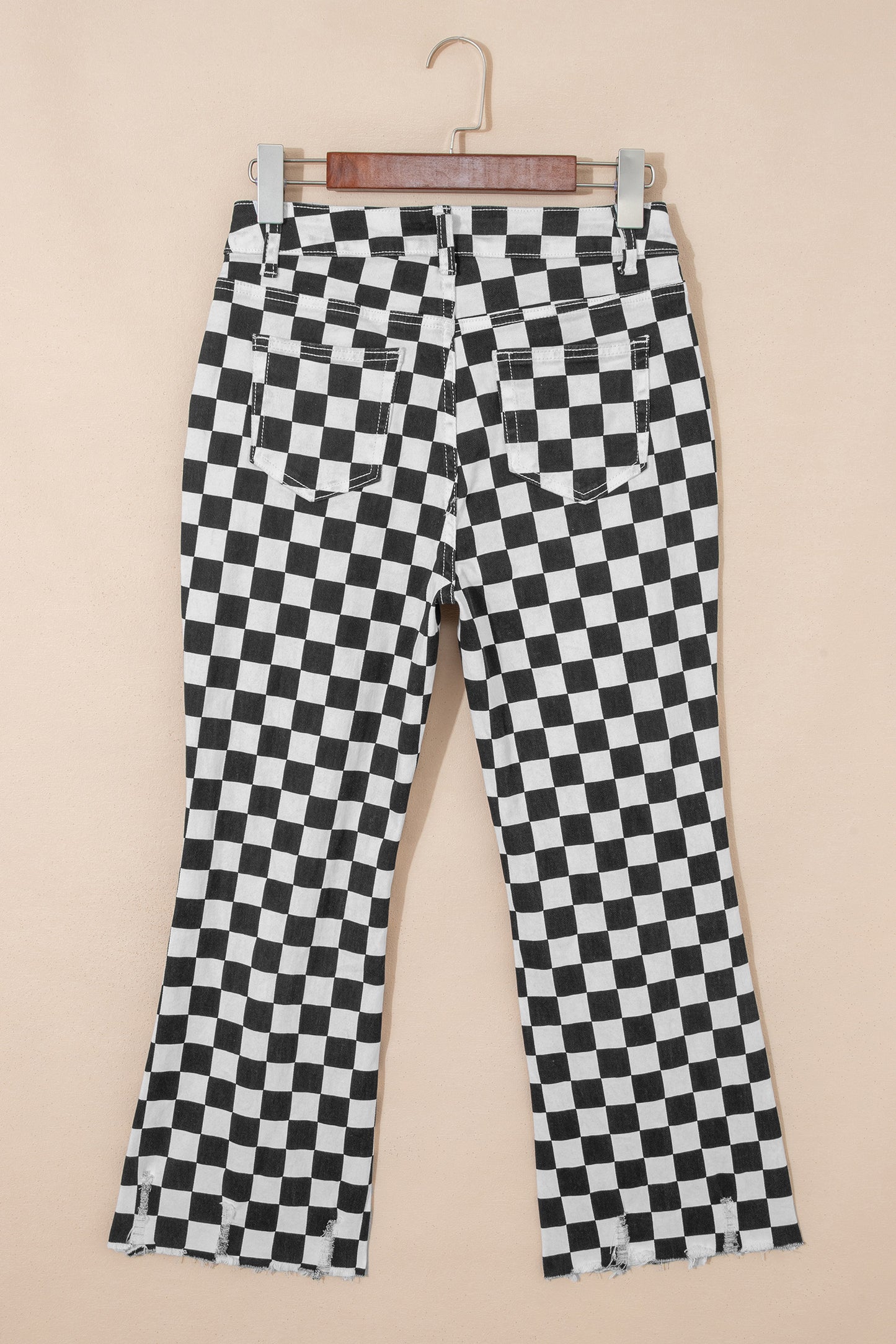 Checkered Cropped Jeans pre order