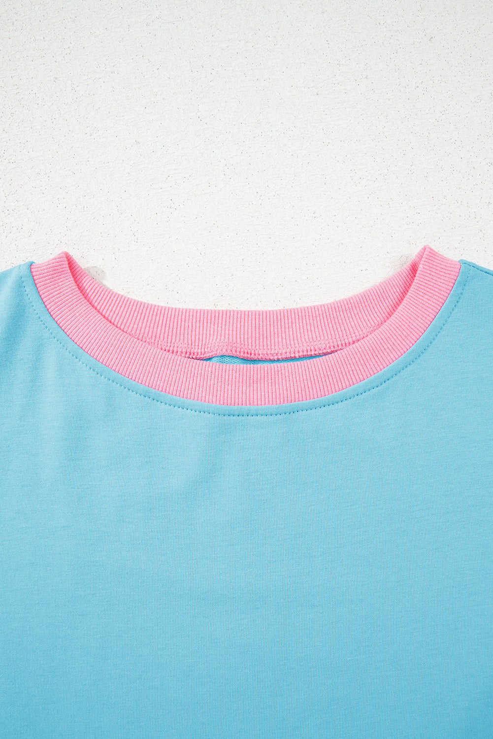 Black Colorblock Edge Drop Shoulder T Shirt and Skort 2Pcs Set