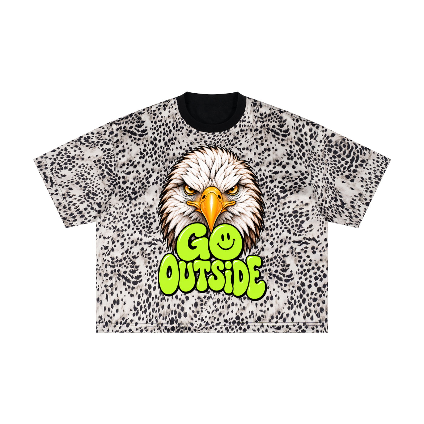 Unisex Leopard Print Boxy T-Shirt