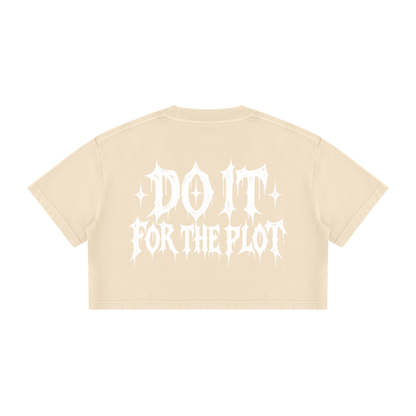 Do it for the plot skull Crop Tee