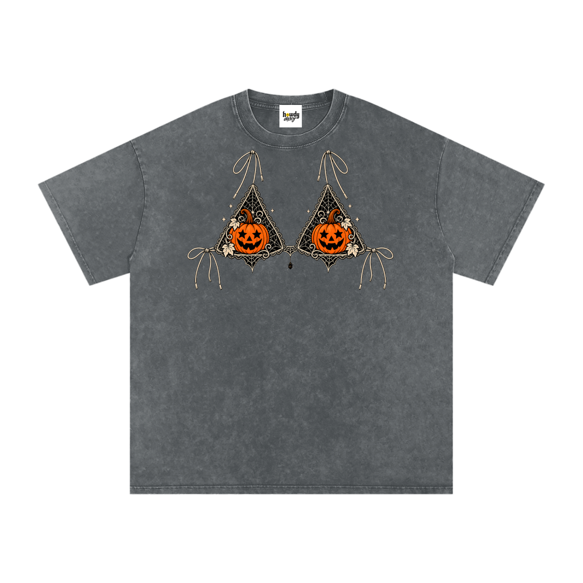 Snow Washed Oversized Cotton T-Shirt