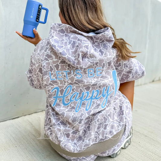 PREORDER BIRDIE Let's Be Happy Duck Camo Hoodie
