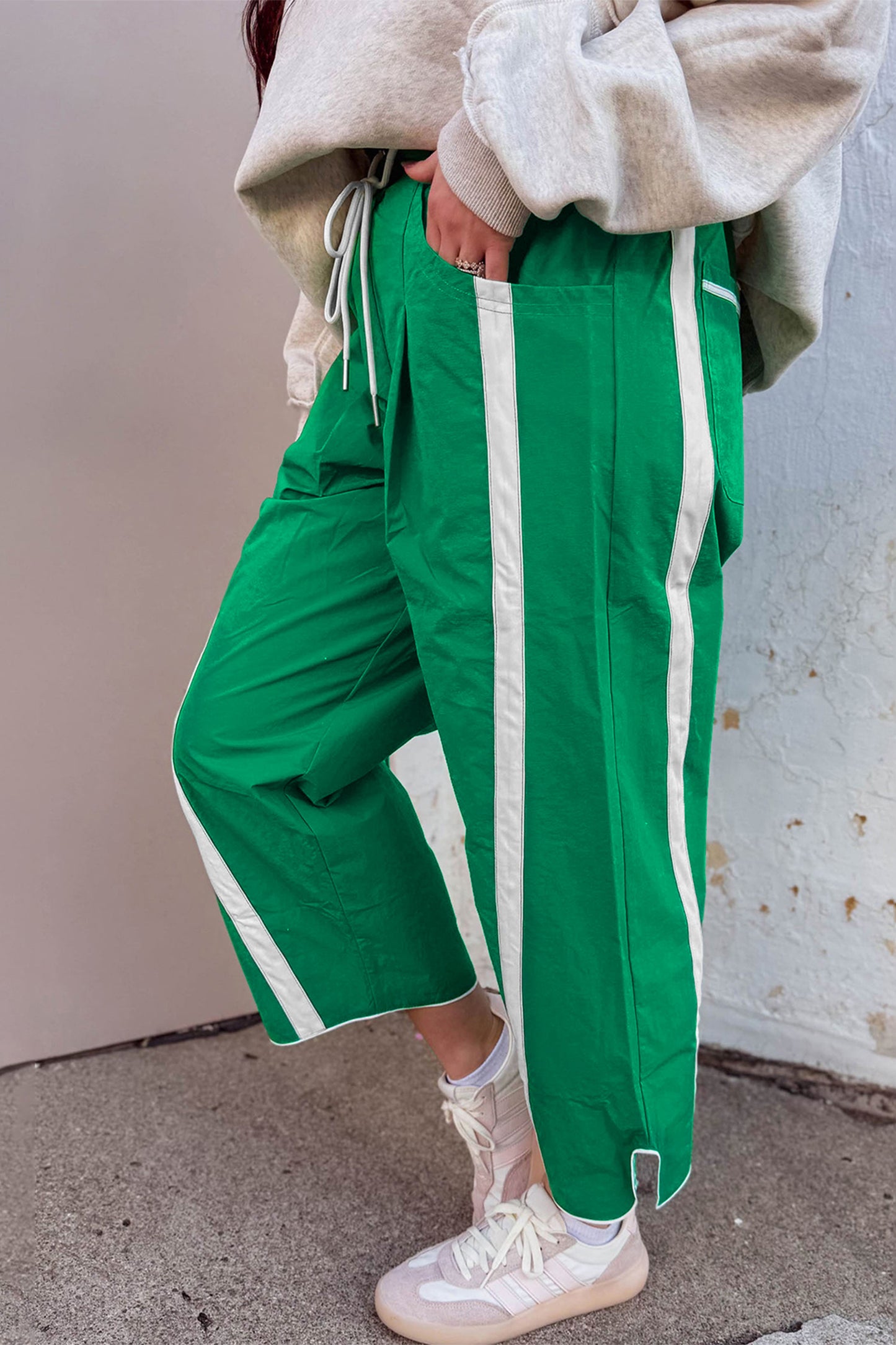 Smocked Waist Cropped Pants in Black Blue or Green pre order