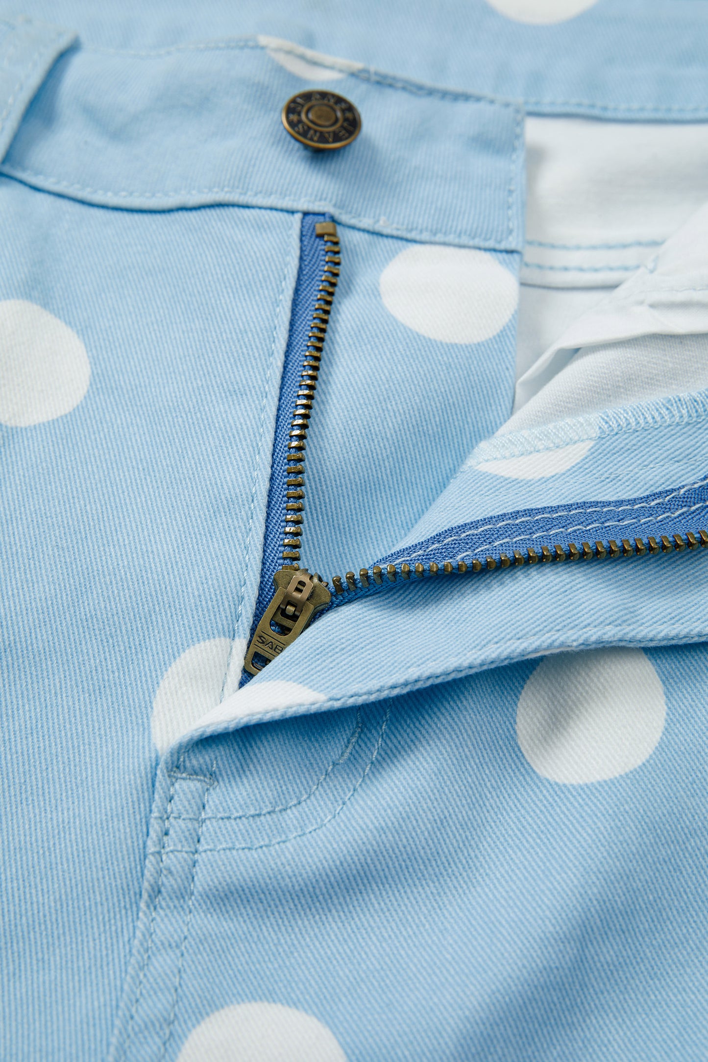 Blue or tan Polka dot bottoms