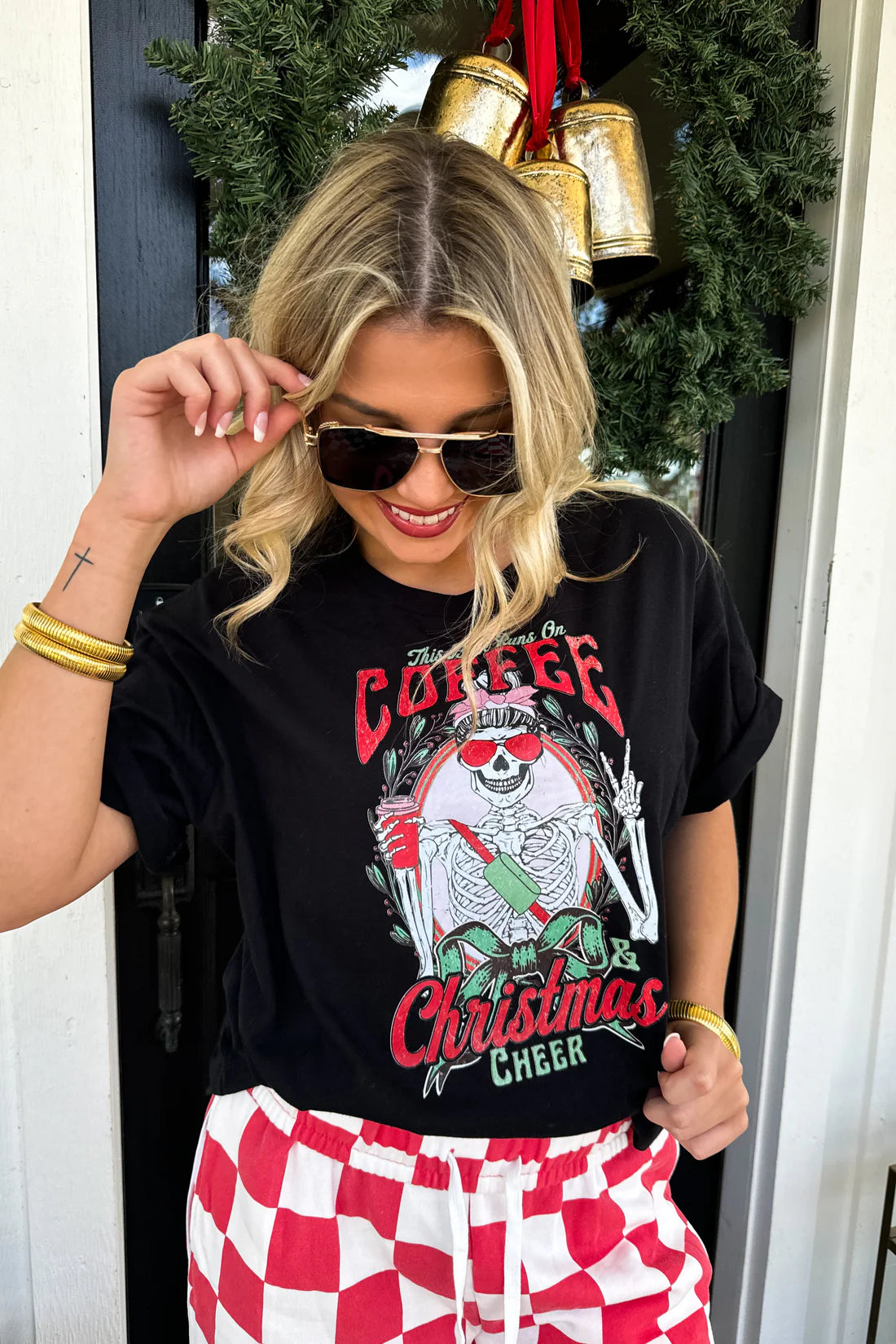 Coffee and Christmas Cheer tee