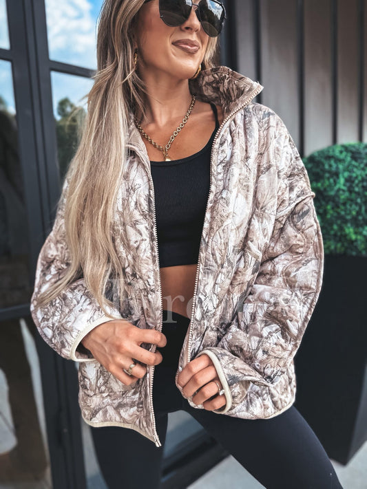 BIRDIE PREORDER 2ND CUT Cozy Cloud Jacket in Dark Camo