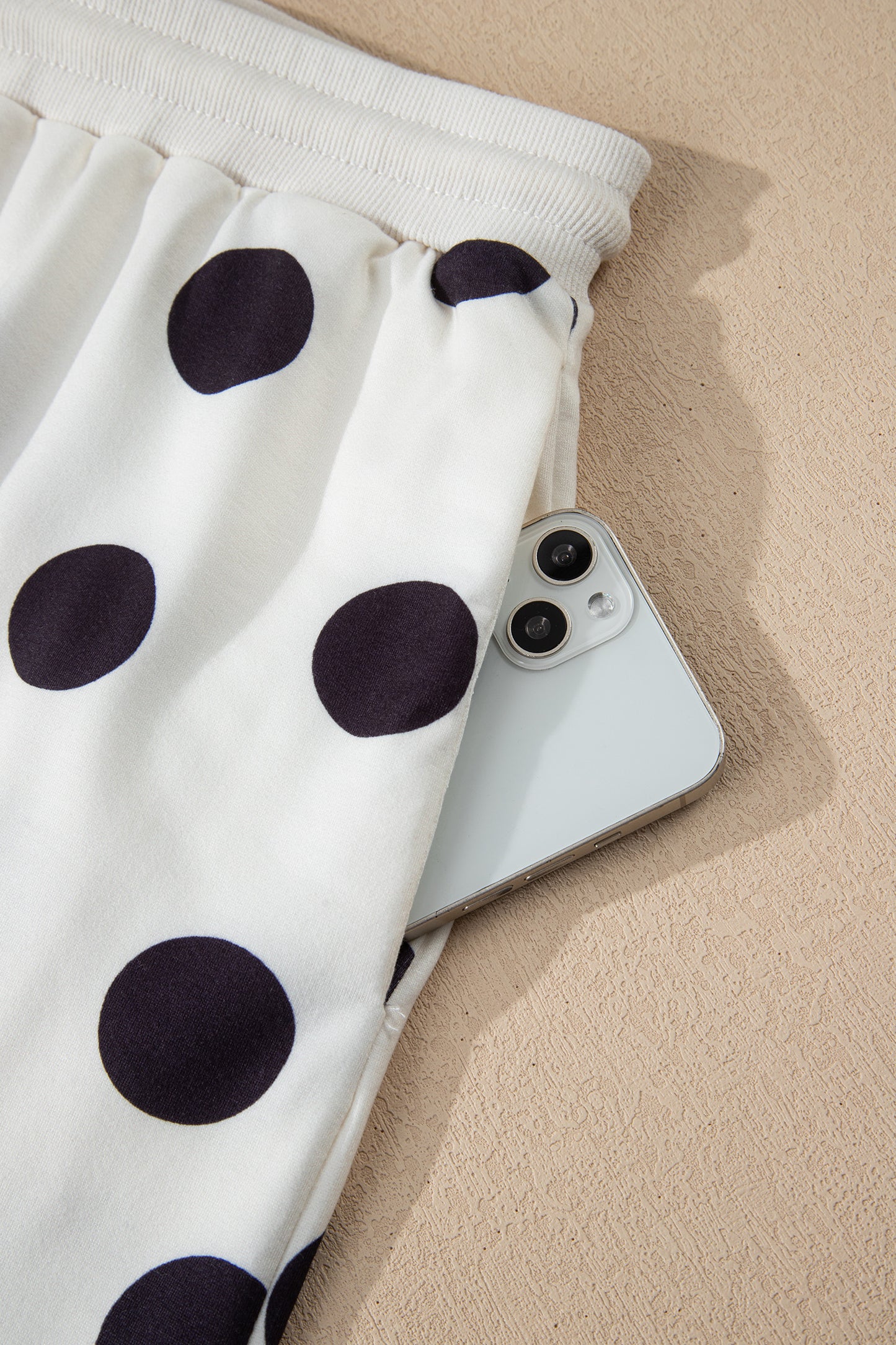 Sky Blue Polka Shorts Set