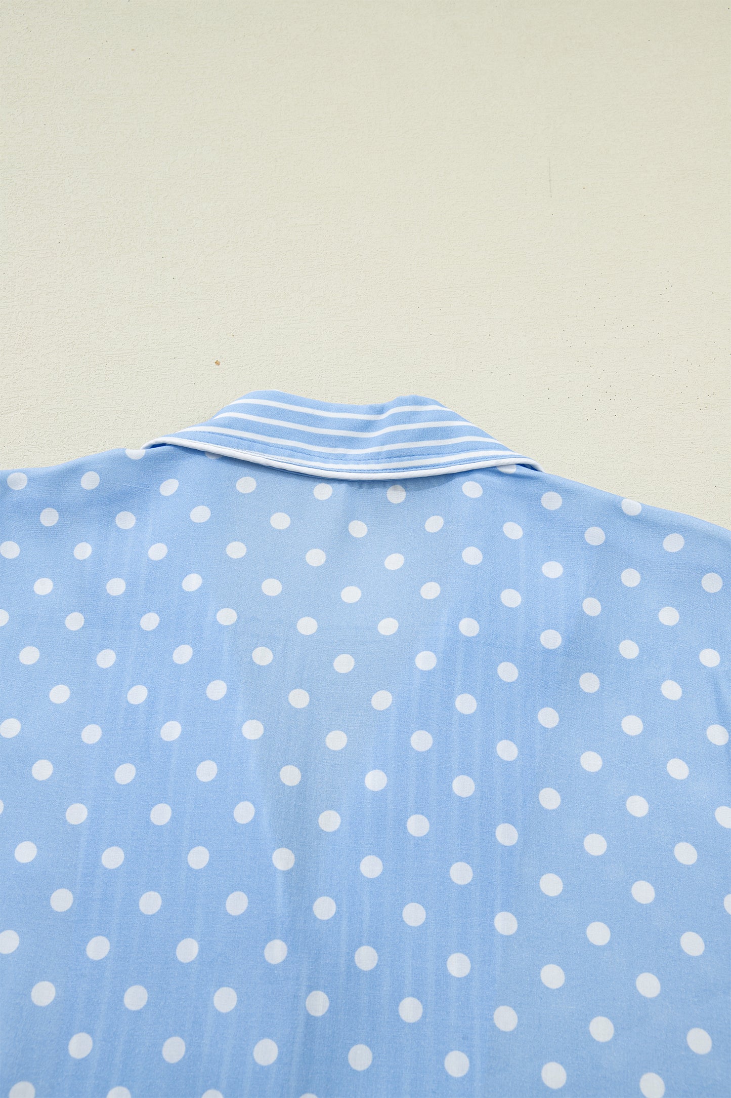 Sky Blue Dotted Print Soft Short Pajama Set pre order