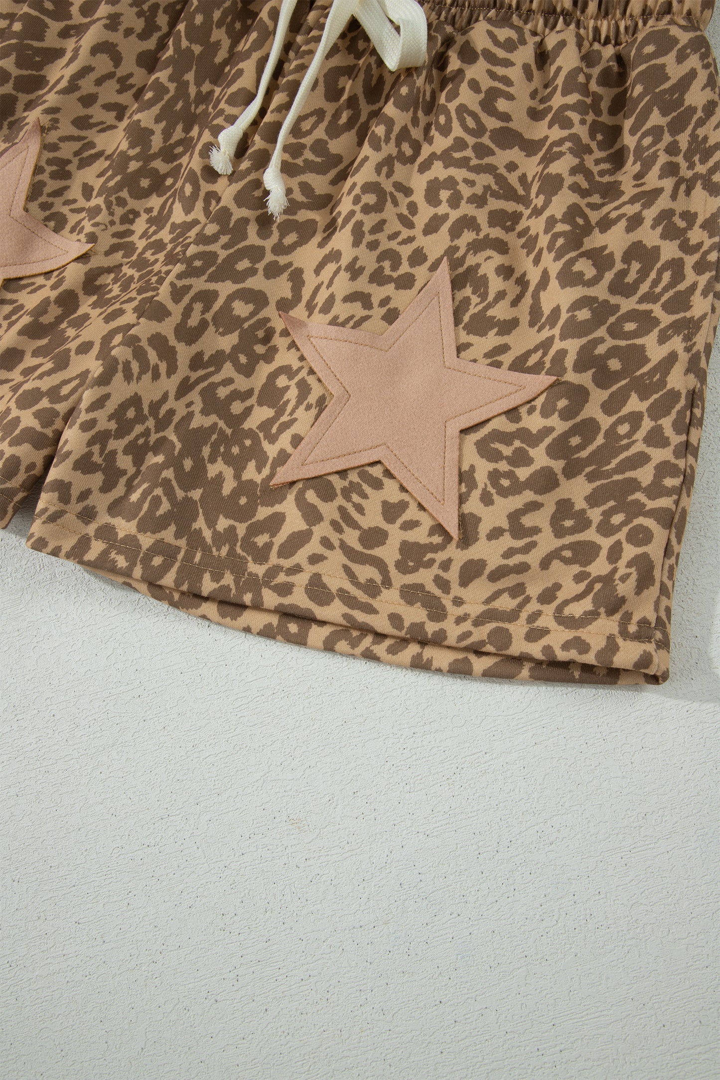 Khaki Leopard Shorts pre order