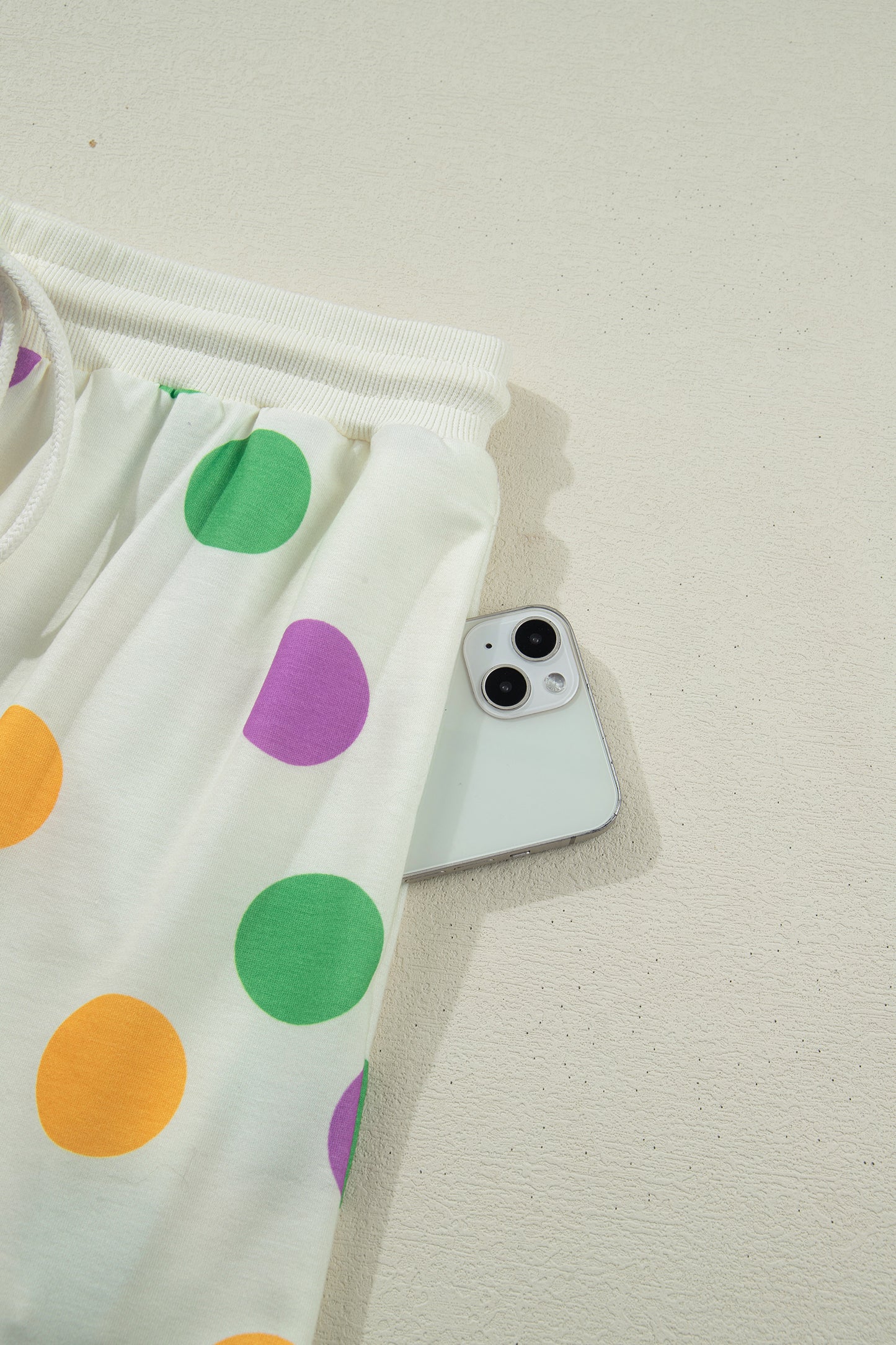 Sky Blue Polka Shorts Set