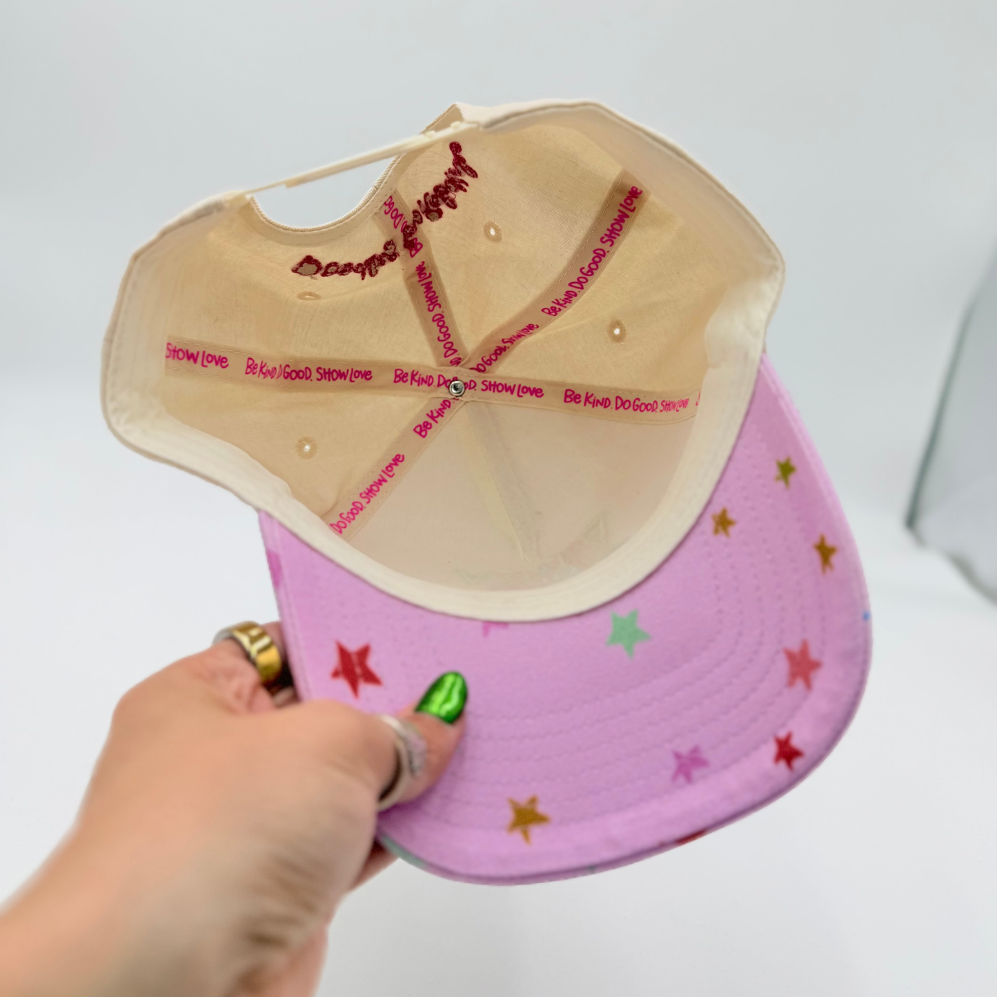 Follow Your Dreams Embroidered Hat With Decorative Bill