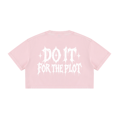 Do it for the plot skull Crop Tee