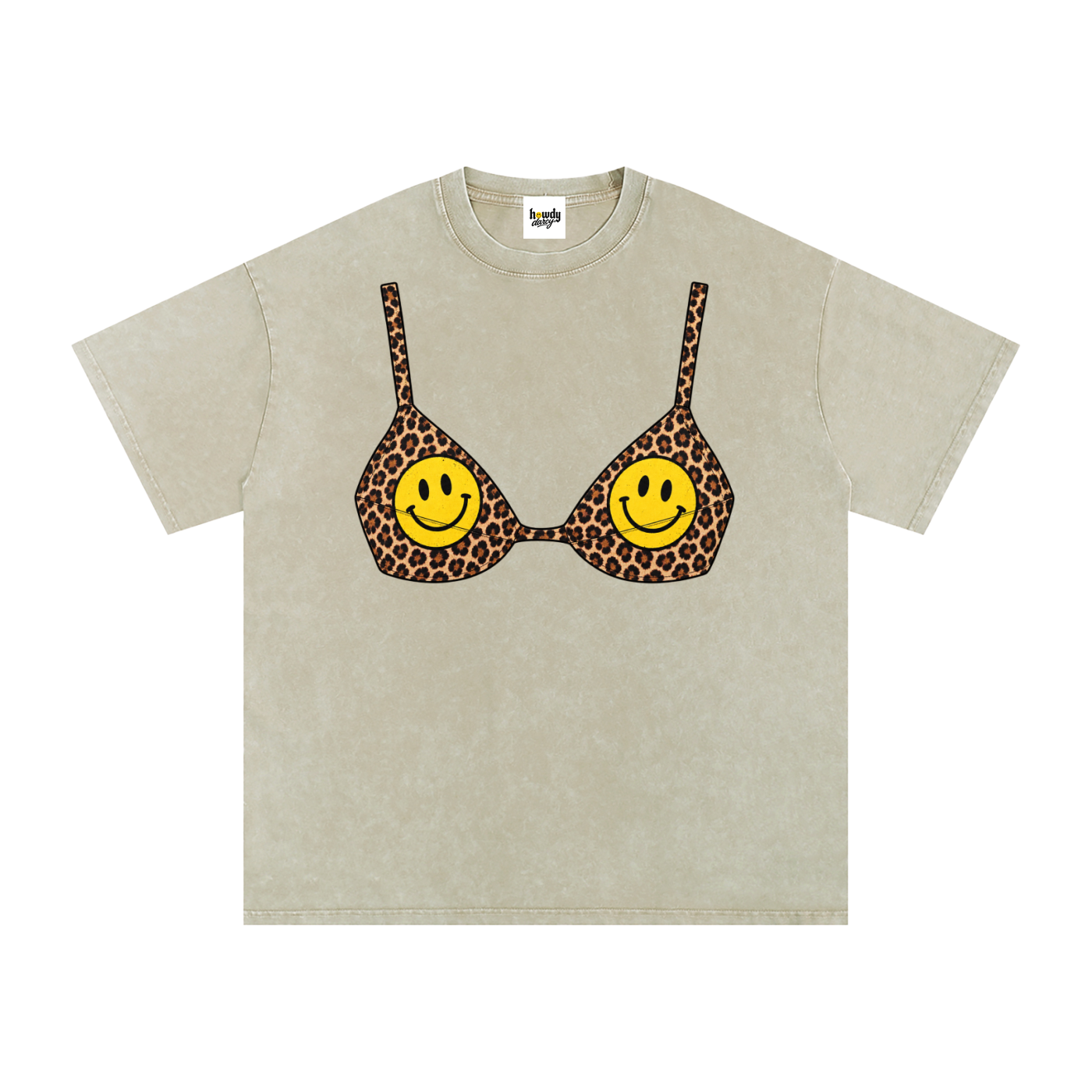 Snow Washed Oversized Cotton T-Shirt
