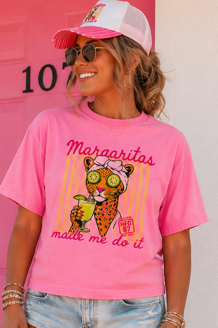 Margaritas made me do it crop tee pre order