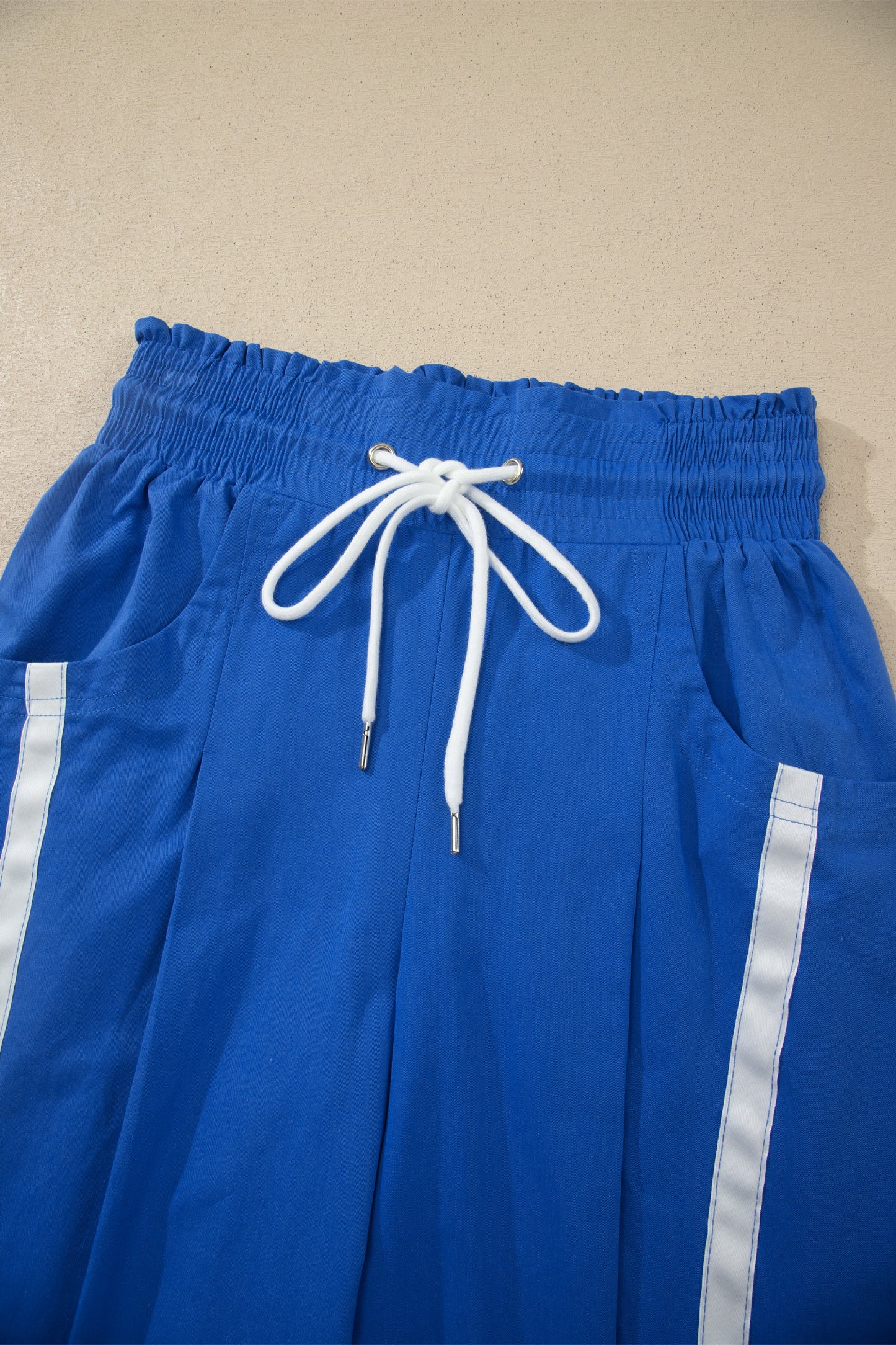 Smocked Waist Cropped Pants in Black Blue or Green pre order