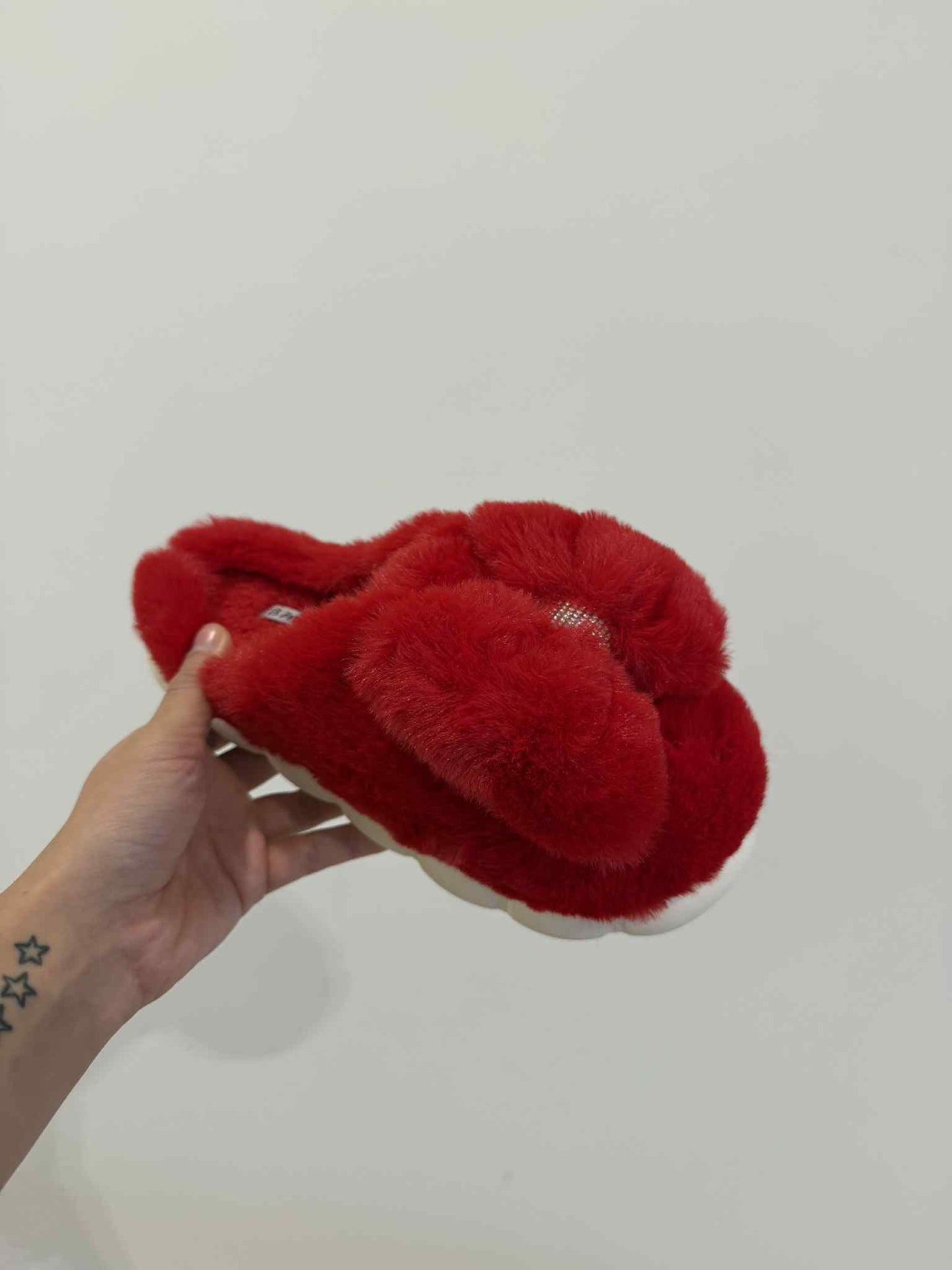 Crimson Bamboo kitty slippers