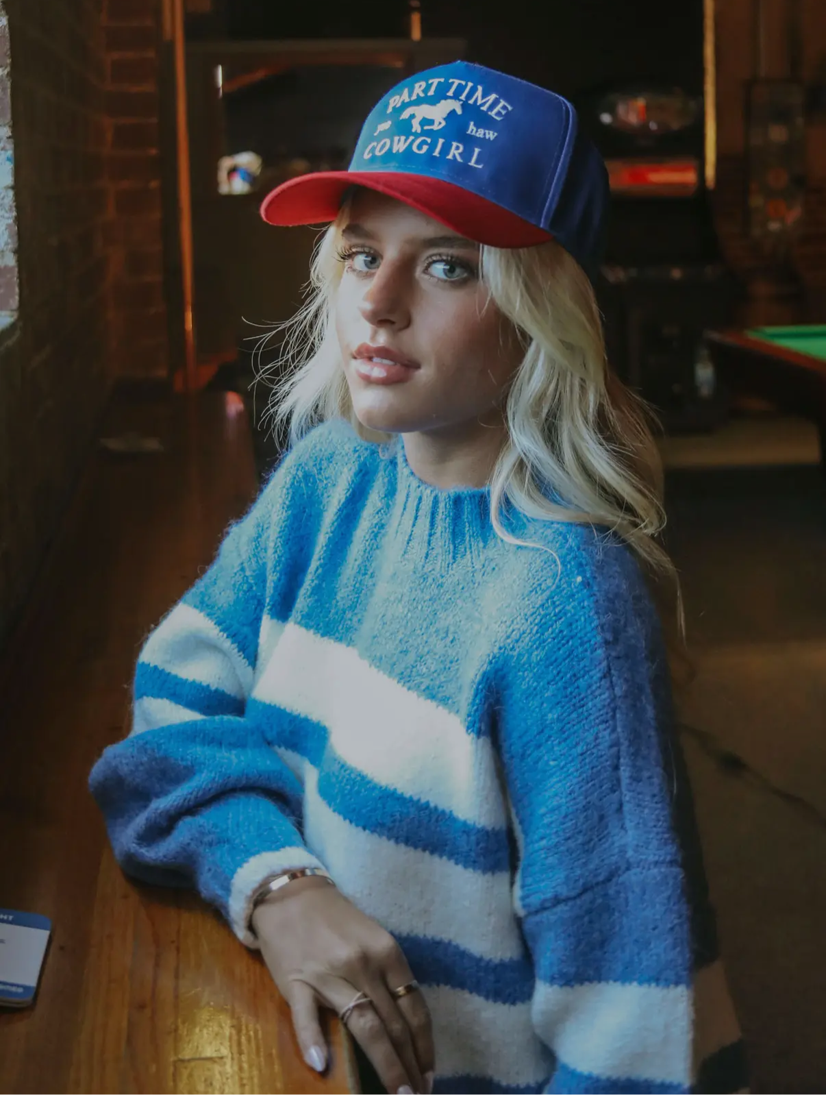 Part Time Cowgirl Two Tone Trucker hat-ready to ship