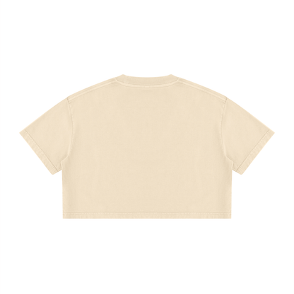 Women's Mineral Wash Cotton Crop T-Shirt