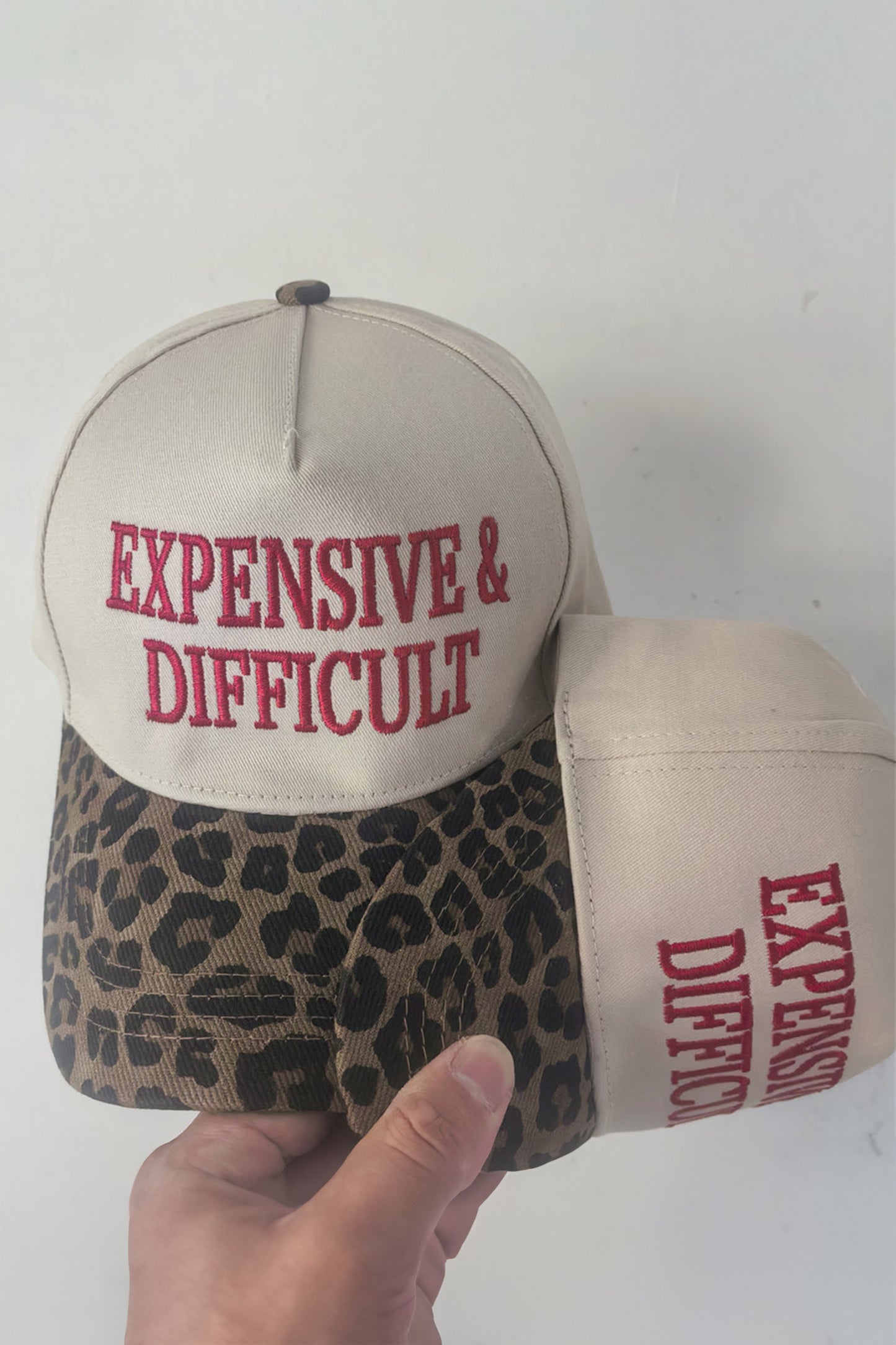 Red Dahlia EXPENSIVE & DIFFICULT Leopard Contrast Brim Cap