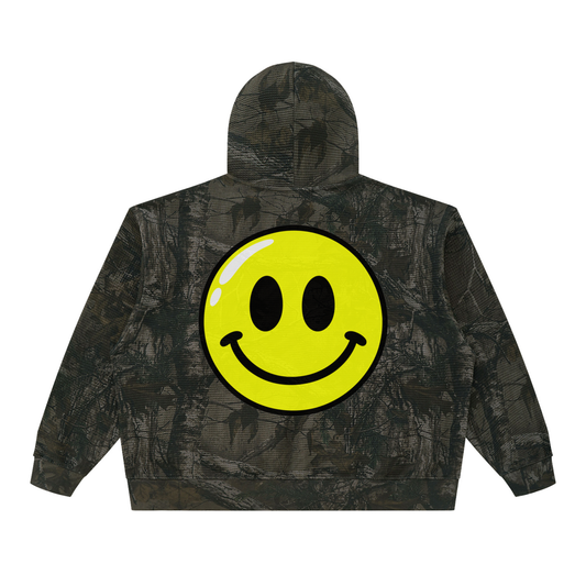 Unisex Waffle Tree Camo Boxy Hoodie
