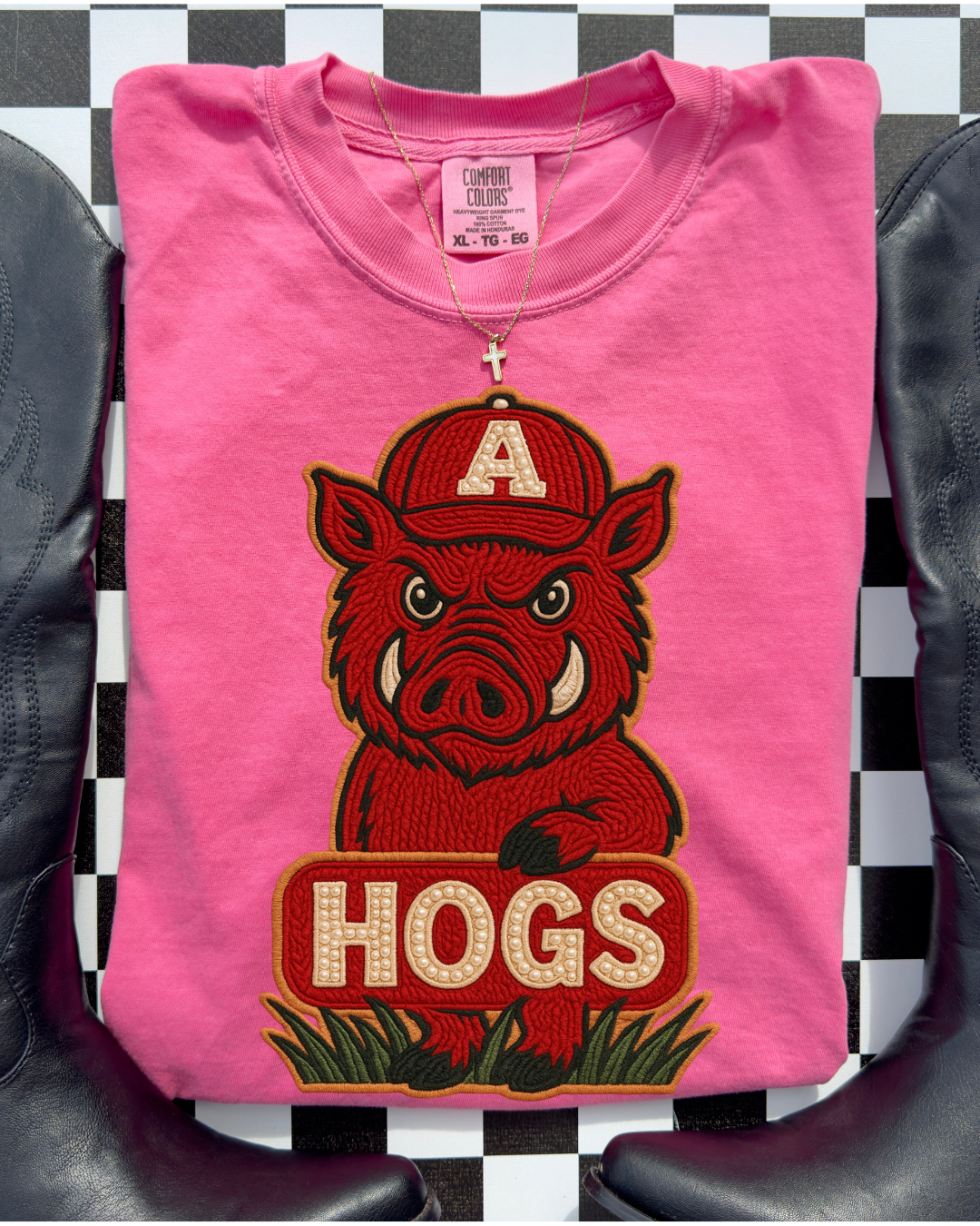 Hogs Pearl stitch tee
