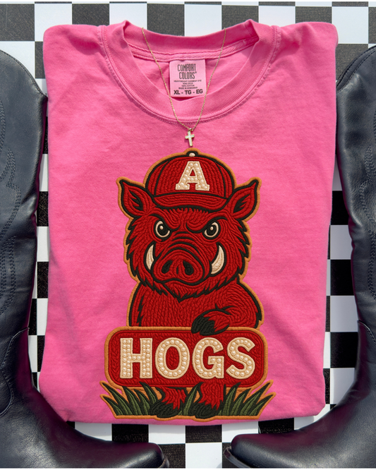 Hogs Pearl stitch tee