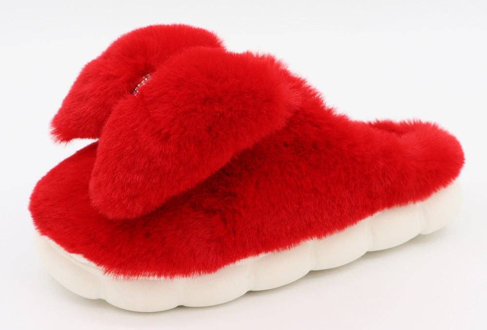 Crimson Bamboo kitty slippers