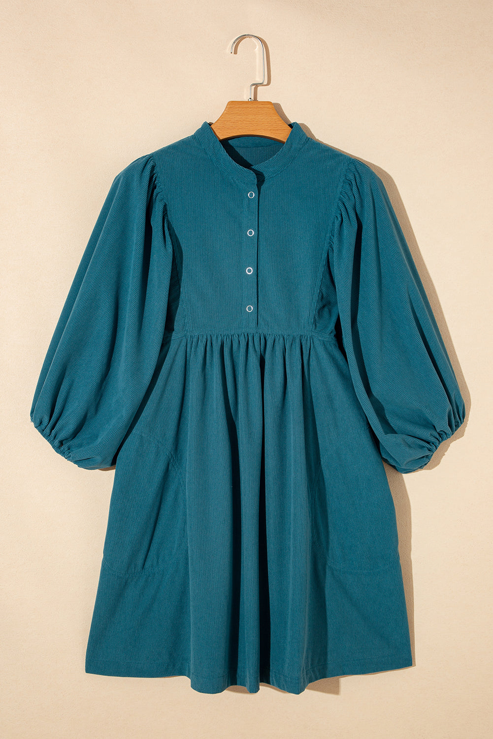 Sky Breeze Empire Waist Corduroy Dress.