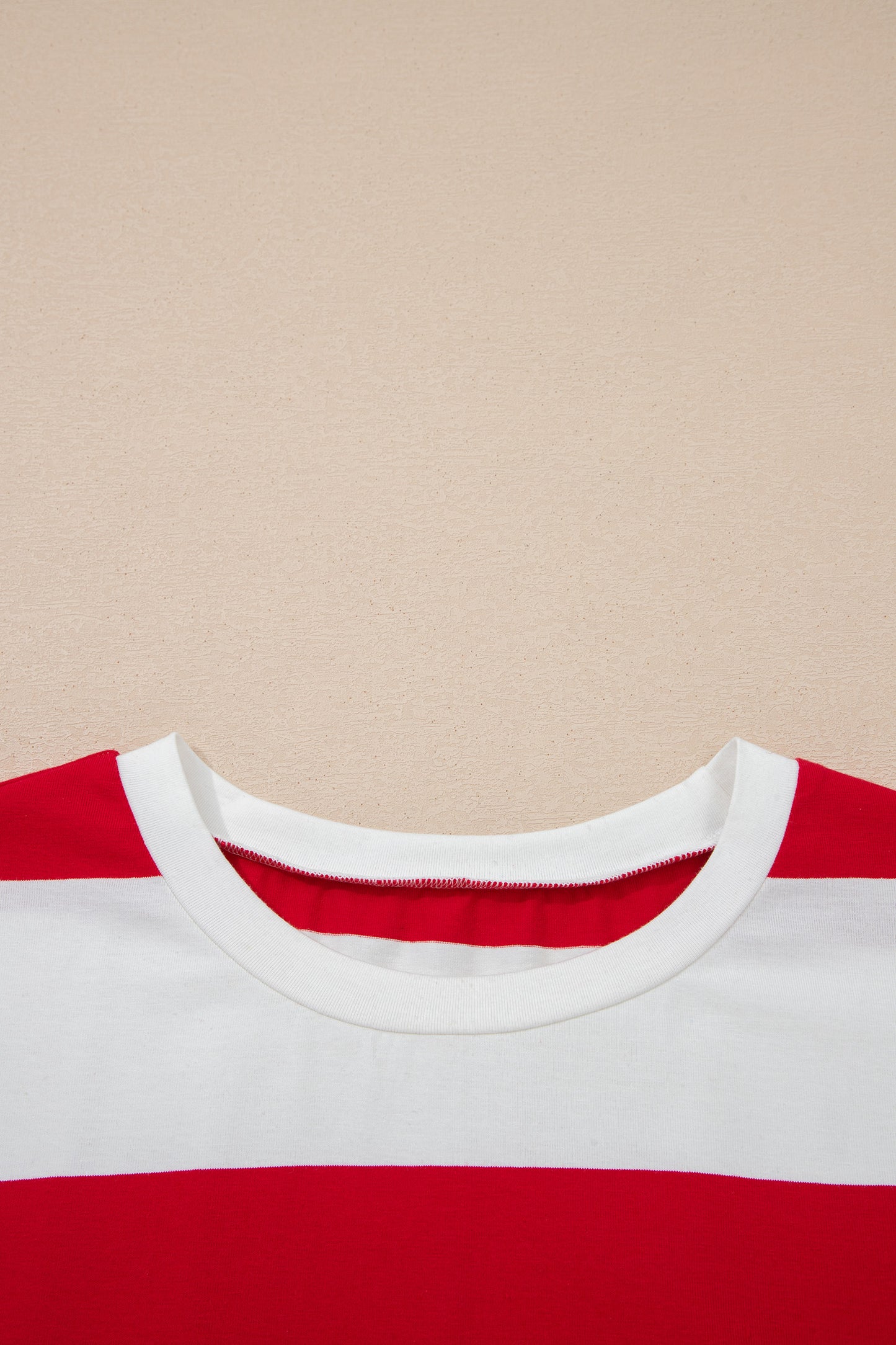 Bright Pink Striped Color Block Oversize Tunic Tee